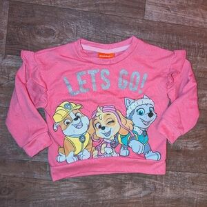Paw Patrol pink sweatshirt size 2T EUC